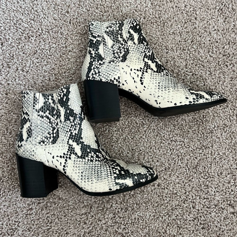 Steve Madden snakeskin bootie